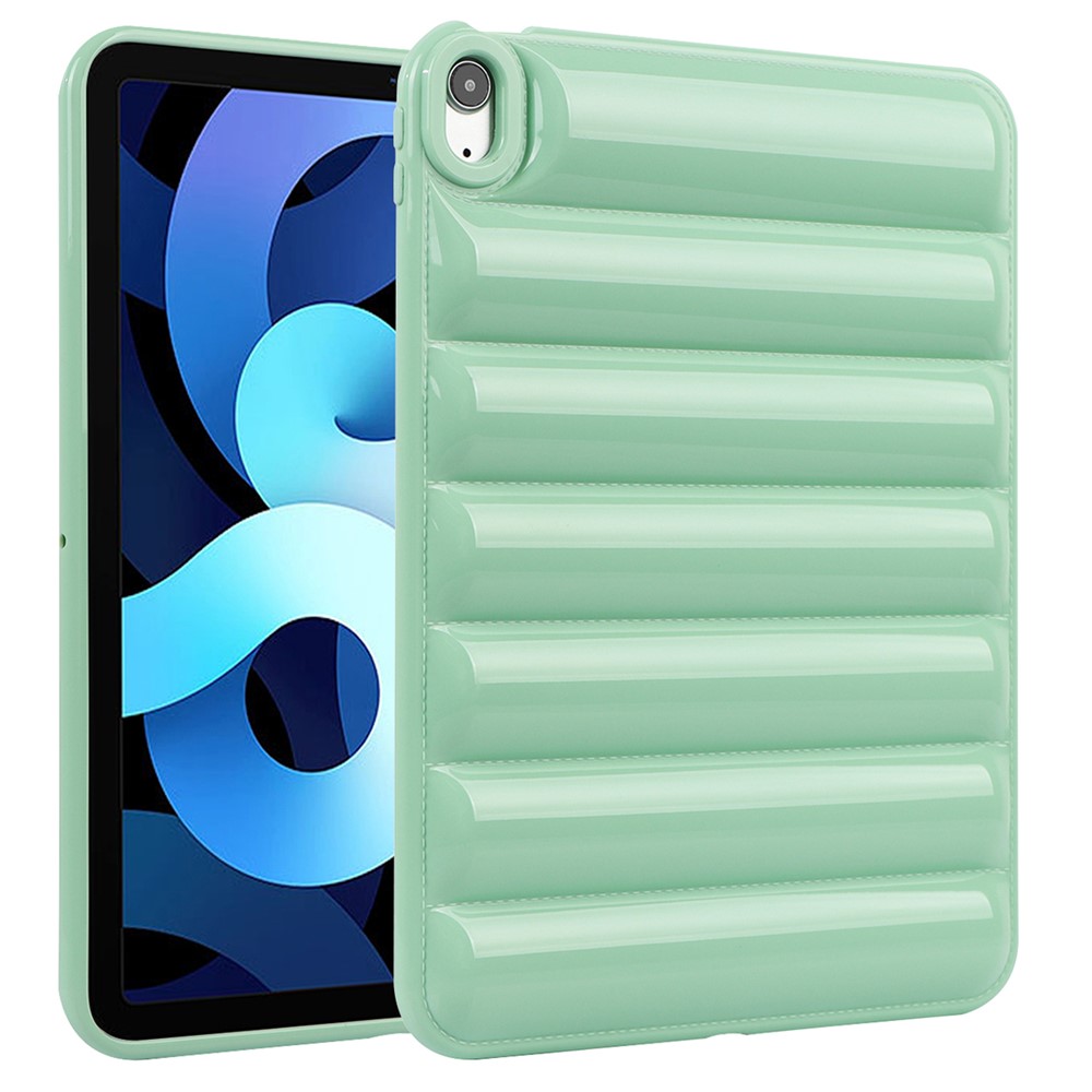 Down Jacket Texture Soft TPU Cover For iPad Air (2020) / (2022) Candy Color Tablet Case - Green