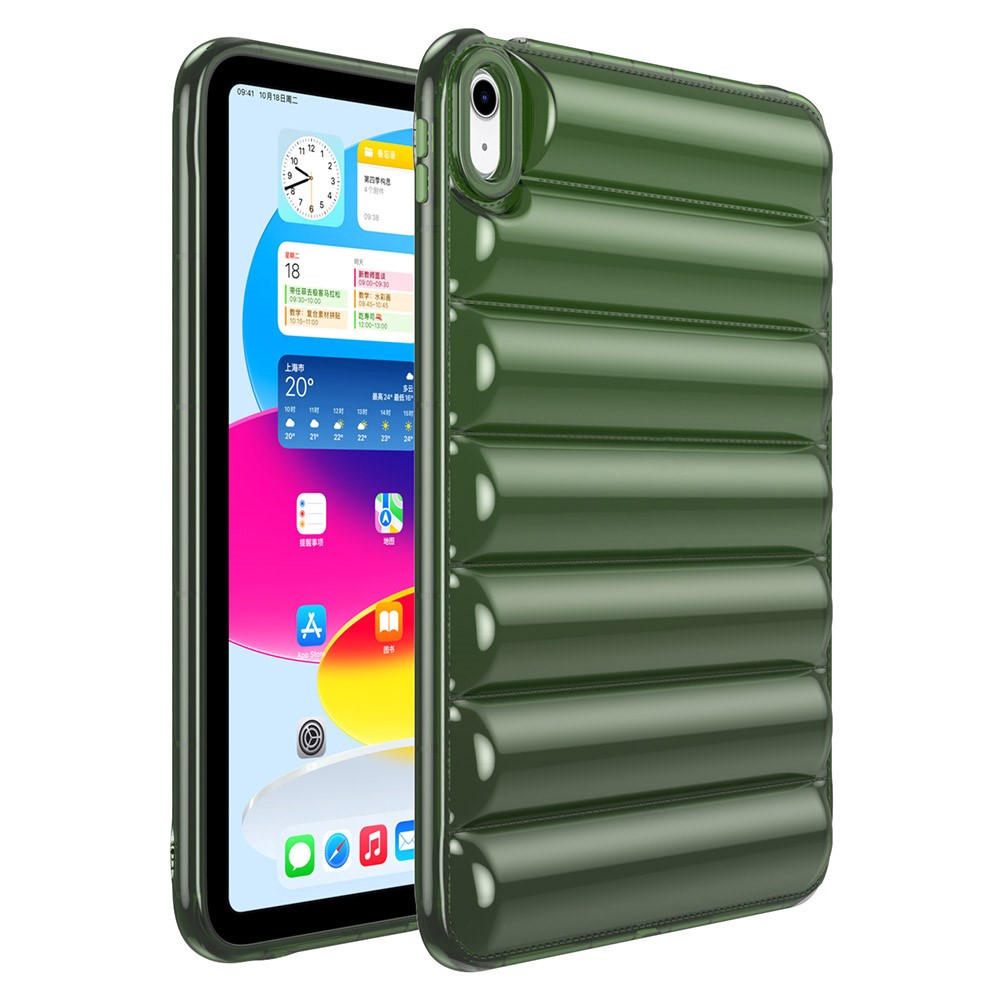 For iPad mini (2024) / mini (2021) 8.3 inch Soft TPU Tablet Case Anti-Drop Down Jacket Design Back Cover - Green