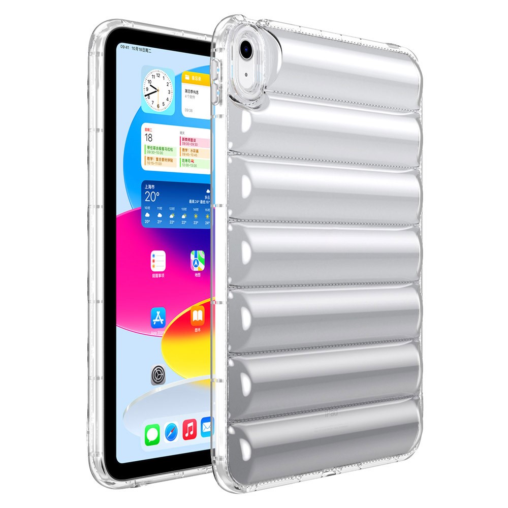 For iPad mini (2024) / mini (2021) 8.3 inch Soft TPU Tablet Case Anti-Drop Down Jacket Design Back Cover - Transparent