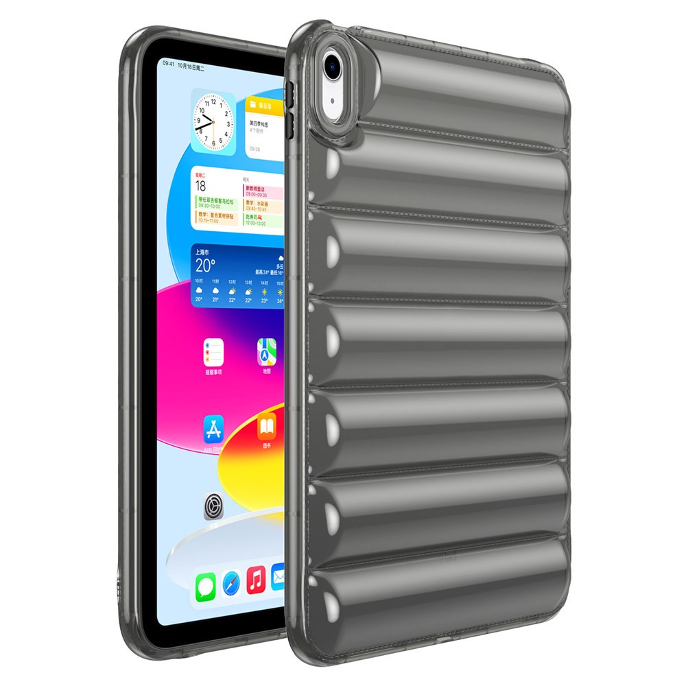 For iPad mini (2024) / mini (2021) 8.3 inch Soft TPU Tablet Case Anti-Drop Down Jacket Design Back Cover - Grey