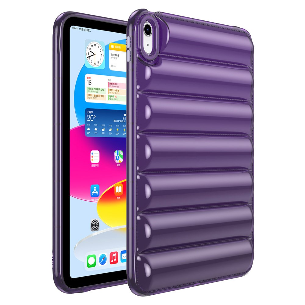 For iPad mini (2024) / mini (2021) 8.3 inch Soft TPU Tablet Case Anti-Drop Down Jacket Design Back Cover - Purple