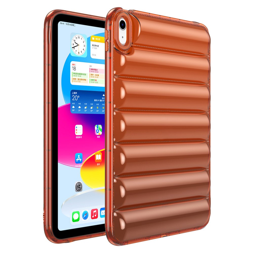 For iPad mini (2024) / mini (2021) 8.3 inch Soft TPU Tablet Case Anti-Drop Down Jacket Design Back Cover - Orange