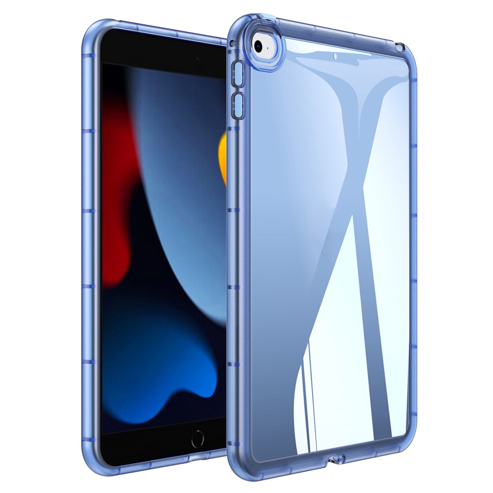 For iPad mini 4 / mini (2019) 7.9 inch TPU Tablet Case Transparent Protective Cover - Blue