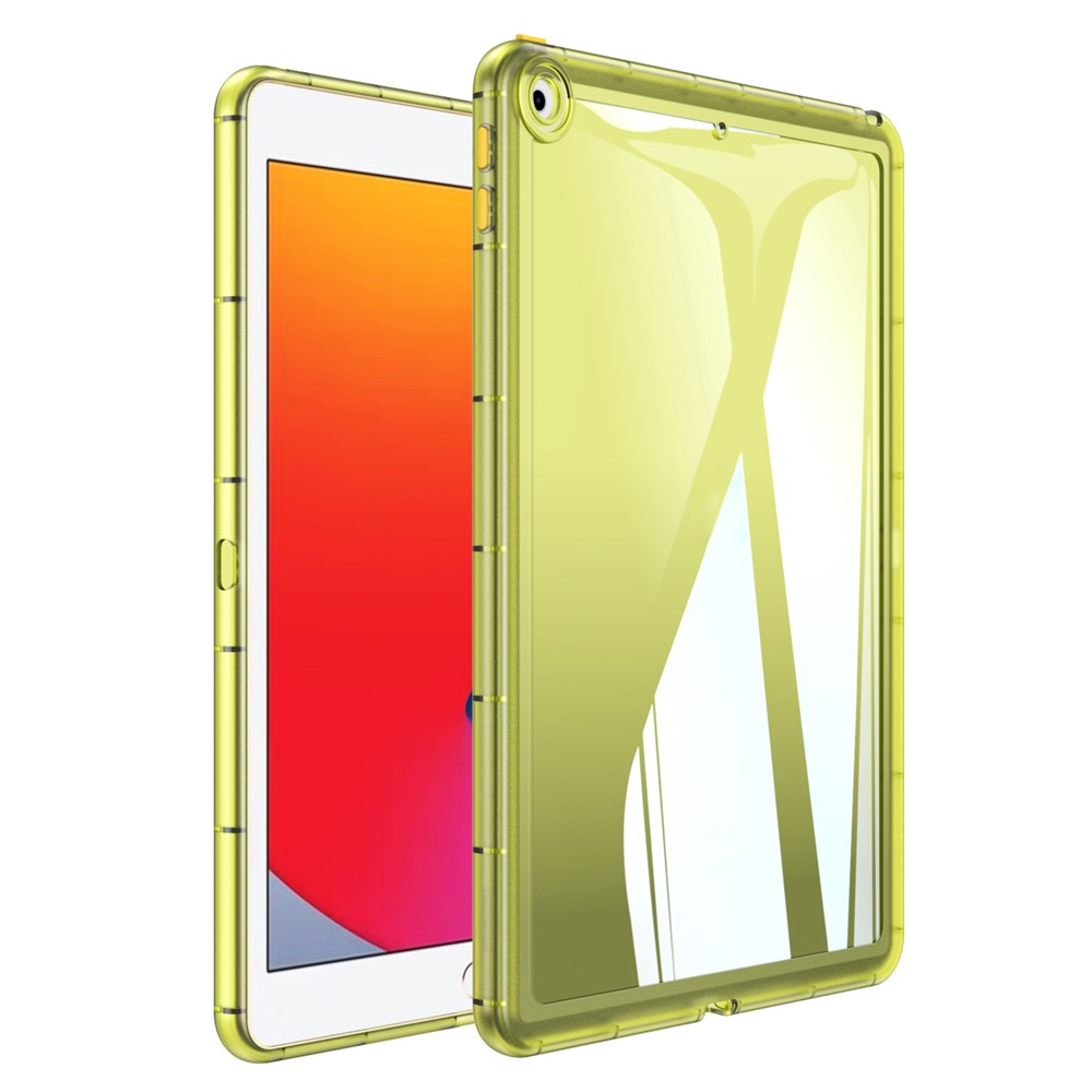 For iPad 9.7-inch (2017) / (2018) TPU Tablet Case Transparent Anti-Drop Tablet Cover - Yellow