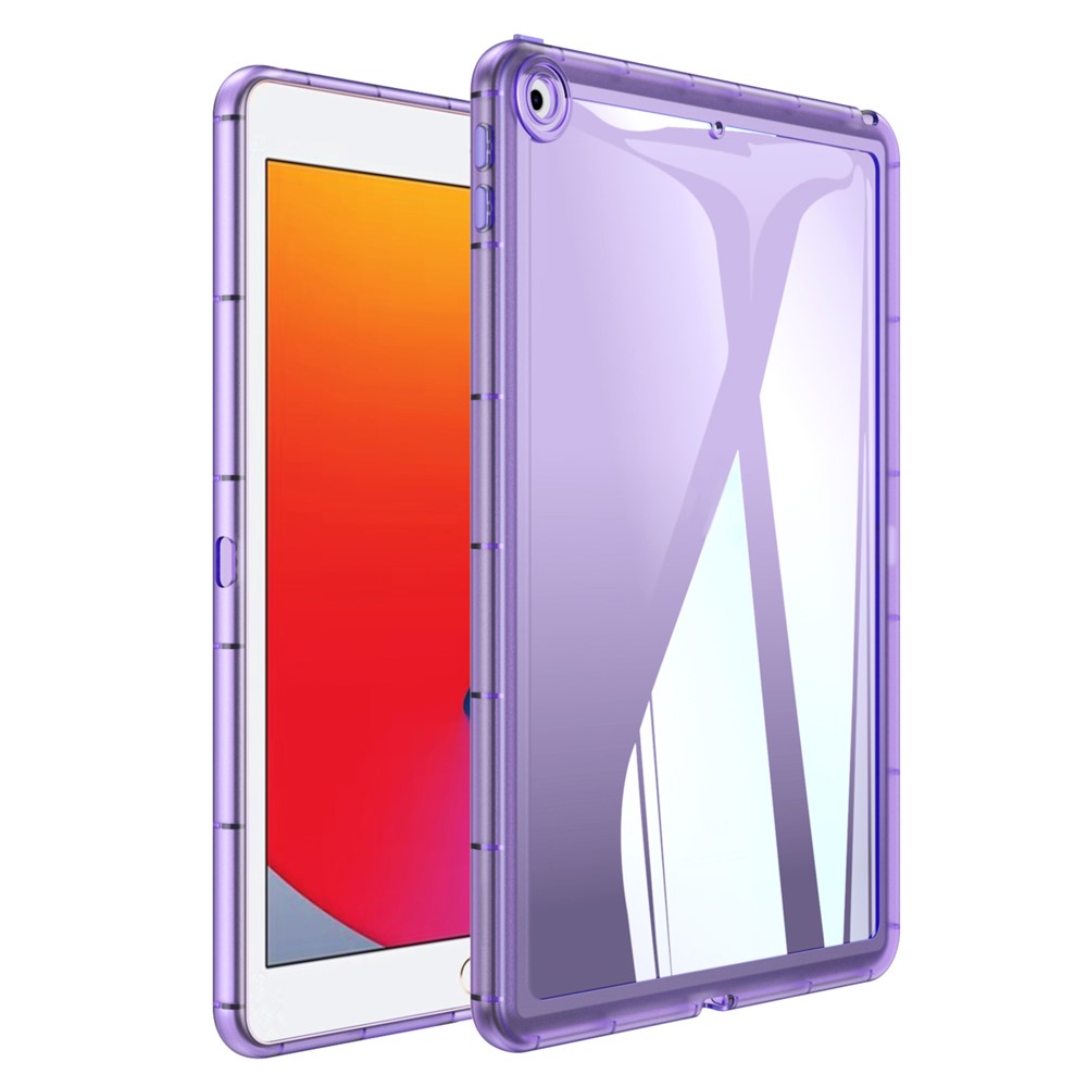For iPad 9.7-inch (2017) / (2018) TPU Tablet Case Transparent Anti-Drop Tablet Cover - Light Purple