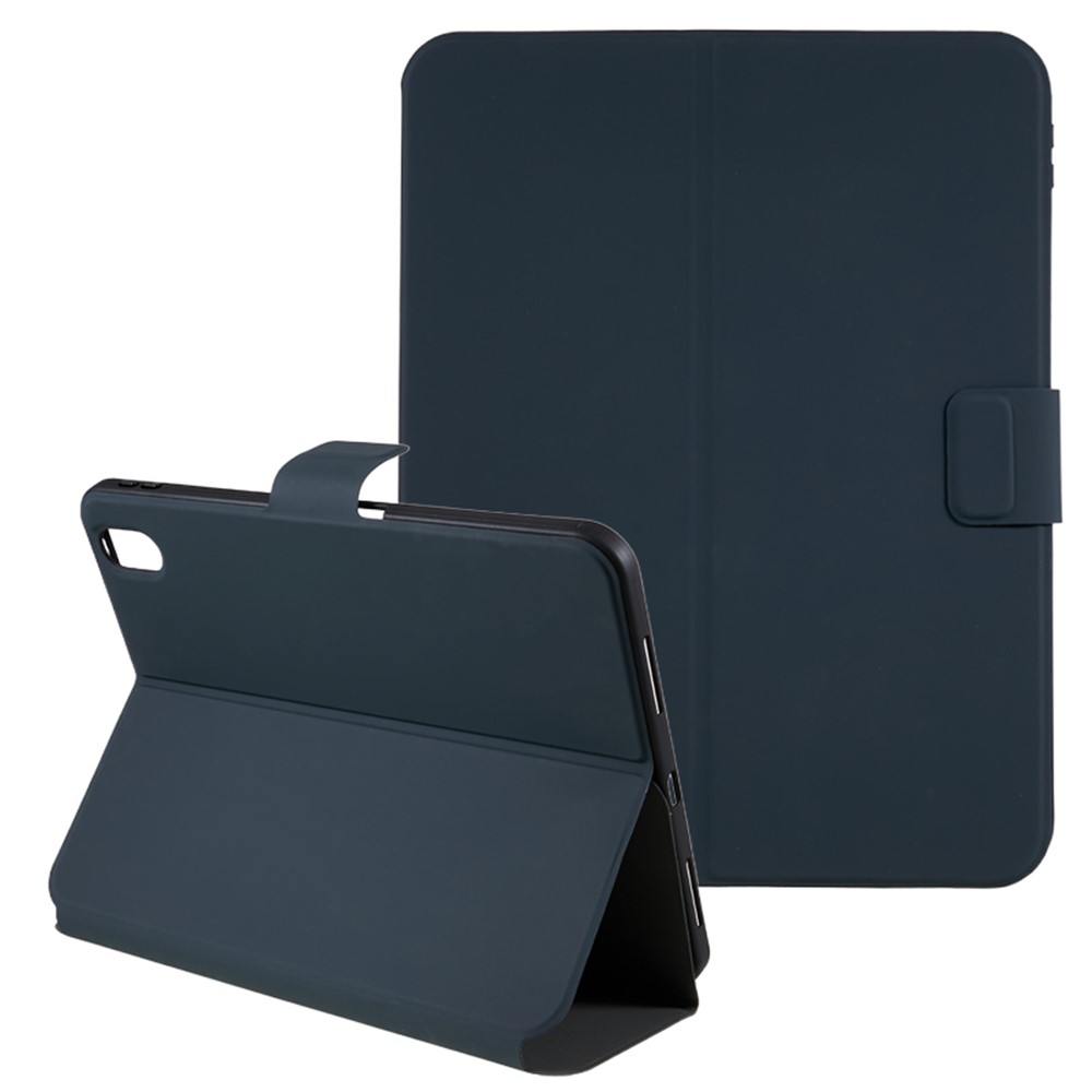 For iPad (2025) / 10.9 (2022) PU Leather Tablet Case Stand Magnetic Clasp Tablet Cover - Black