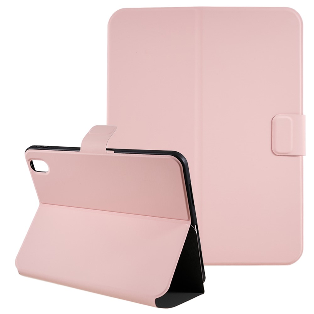 For iPad (2025) / 10.9 (2022) PU Leather Tablet Case Stand Magnetic Clasp Tablet Cover - Pink
