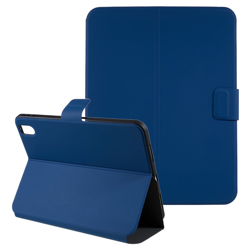 For iPad (2025) / 10.9 (2022) PU Leather Tablet Case Stand Magnetic Clasp Tablet Cover - Sapphire