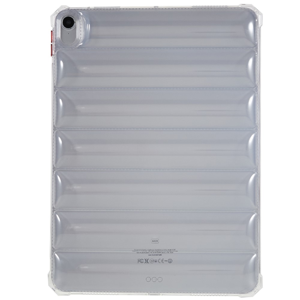 Soft TPU Tablet Case for iPad Air (2020) / (2022) , Airbag Down Jacket Design Drop-proof Clear Tablet Cover