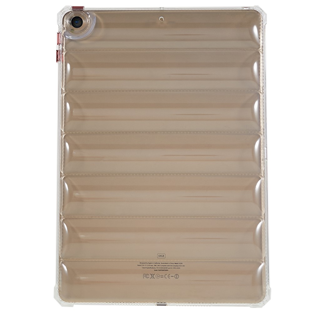 For iPad 10.2 (2021) / (2020) / (2019) Transparent Tablet Case Airbag Down Jacket Design TPU Back Cover