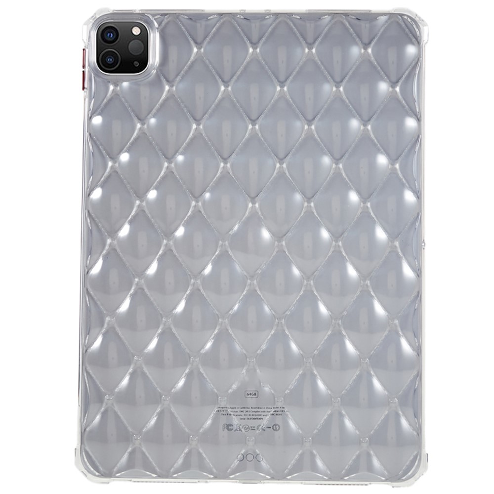 For iPad Pro 11 (2020) / (2021) / (2022) TPU Tablet Case Airbag Diamond Texture Transparent TPU Tablet Cover