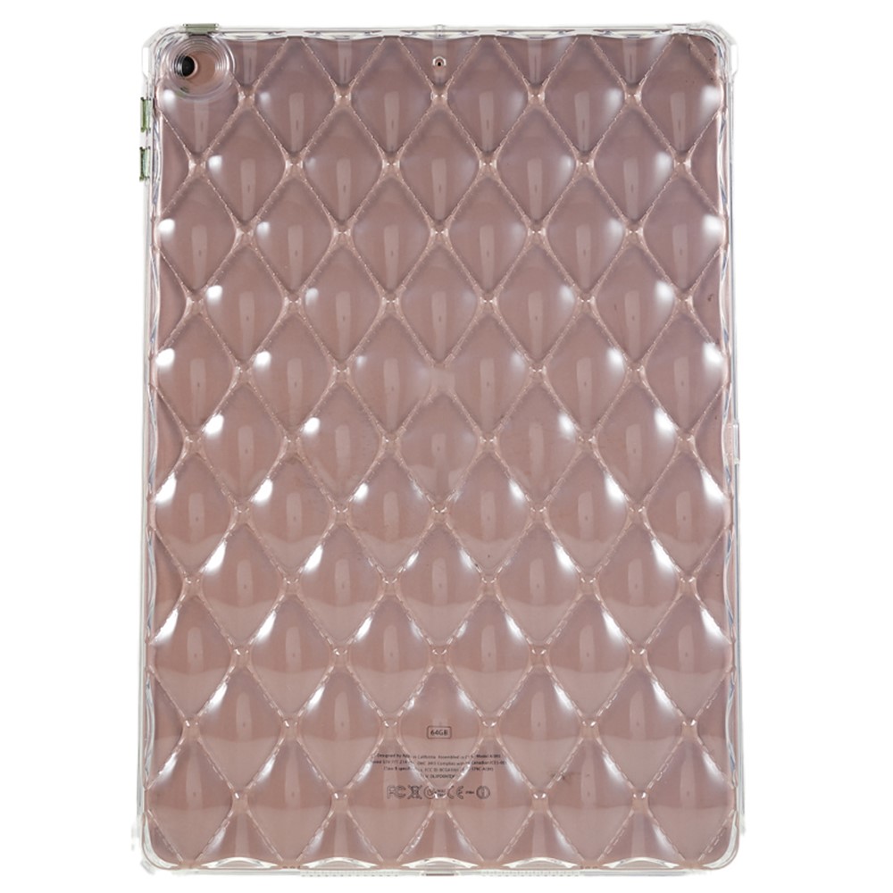 For iPad 10.2 (2021) / (2020) / (2019) Airbag Diamond Texture Anti-drop Cover Soft TPU Clear Tablet Case