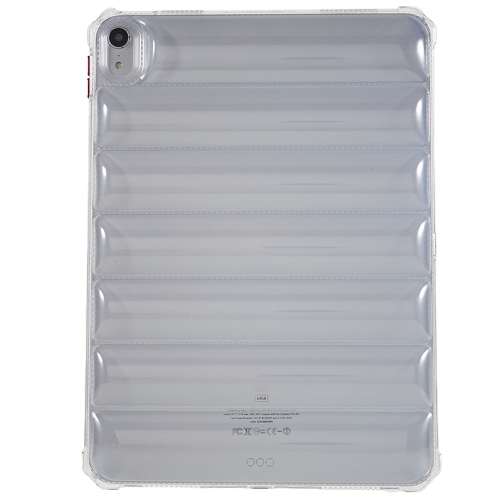 For iPad (2025) / 10.9 (2022) Soft TPU Clear Tablet Case Airbag Down Jacket Design Anti-Drop Cover