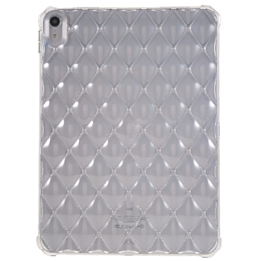 For iPad (2025) / 10.9 (2022) Airbag Diamond Texture Tablet Anti-Drop Cover Soft TPU Clear Back Case