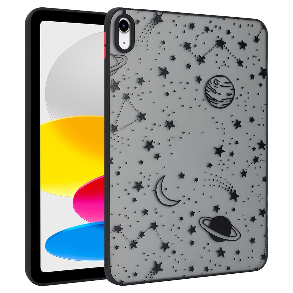 For iPad (2025) / 10.9 (2022) Soft TPU Tablet Case Pattern Printing Skin-Touch Back Cover - Cosmic Starry Sky