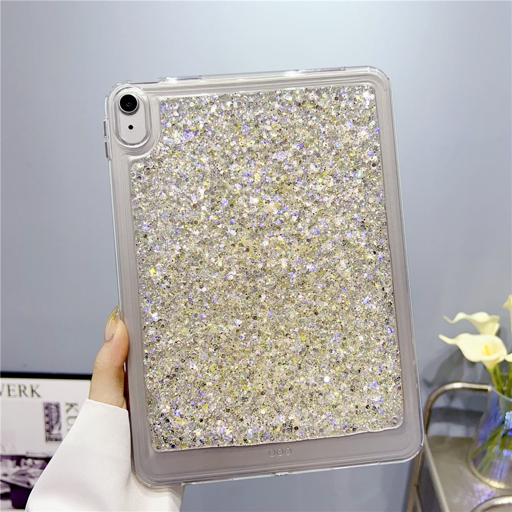 Anti-Drop Protective Tablet Case for iPad (2025) / 10.9 (2022) Glitter Shockproof TPU + PC Slim Cover - Gold