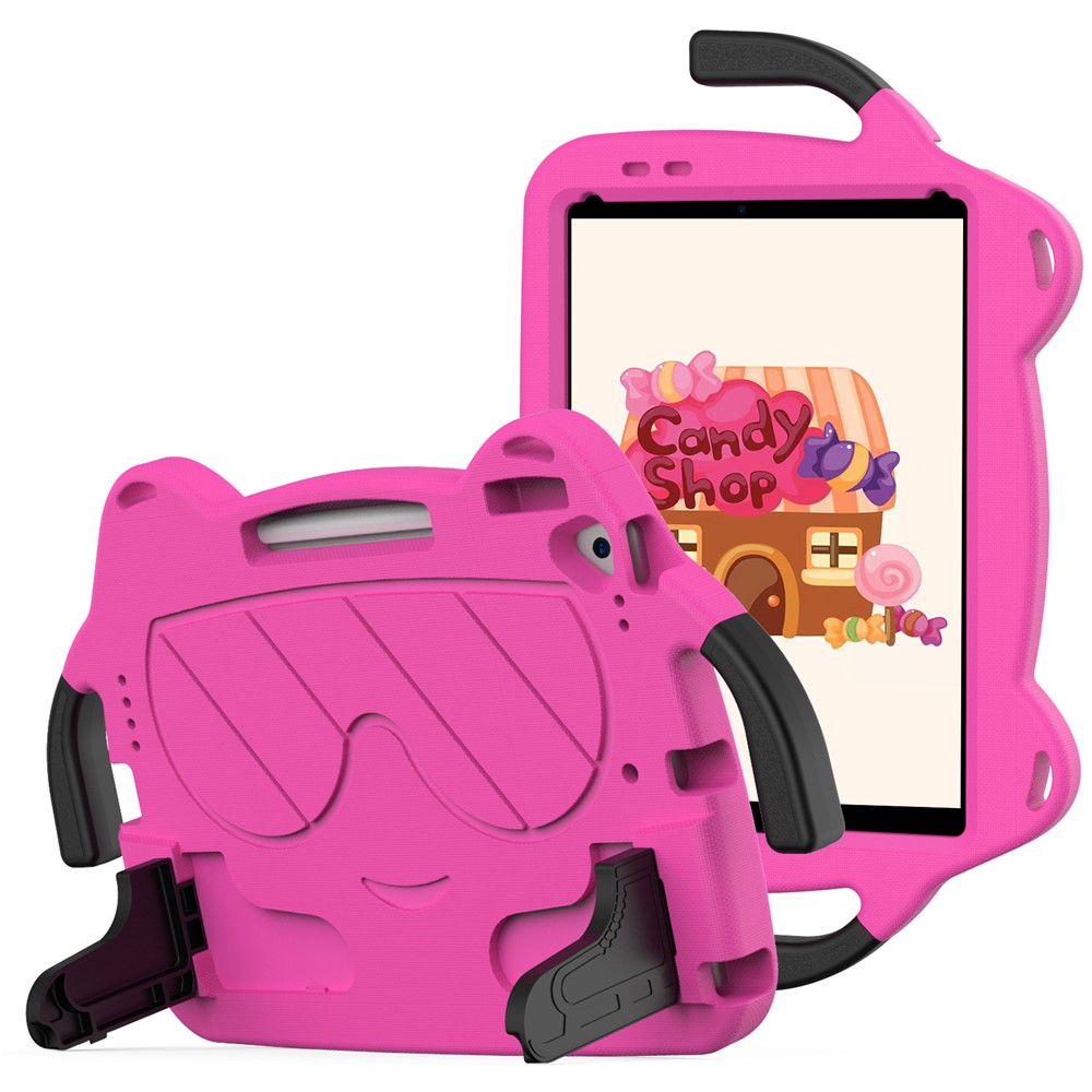 Tablet Case for iPad 10.2 (2021) / (2020) / (2019) / iPad Air 10.5 inch (2019) / Pro 10.5-inch (2017) EVA+PC Kickstand Cover - Rose+Black