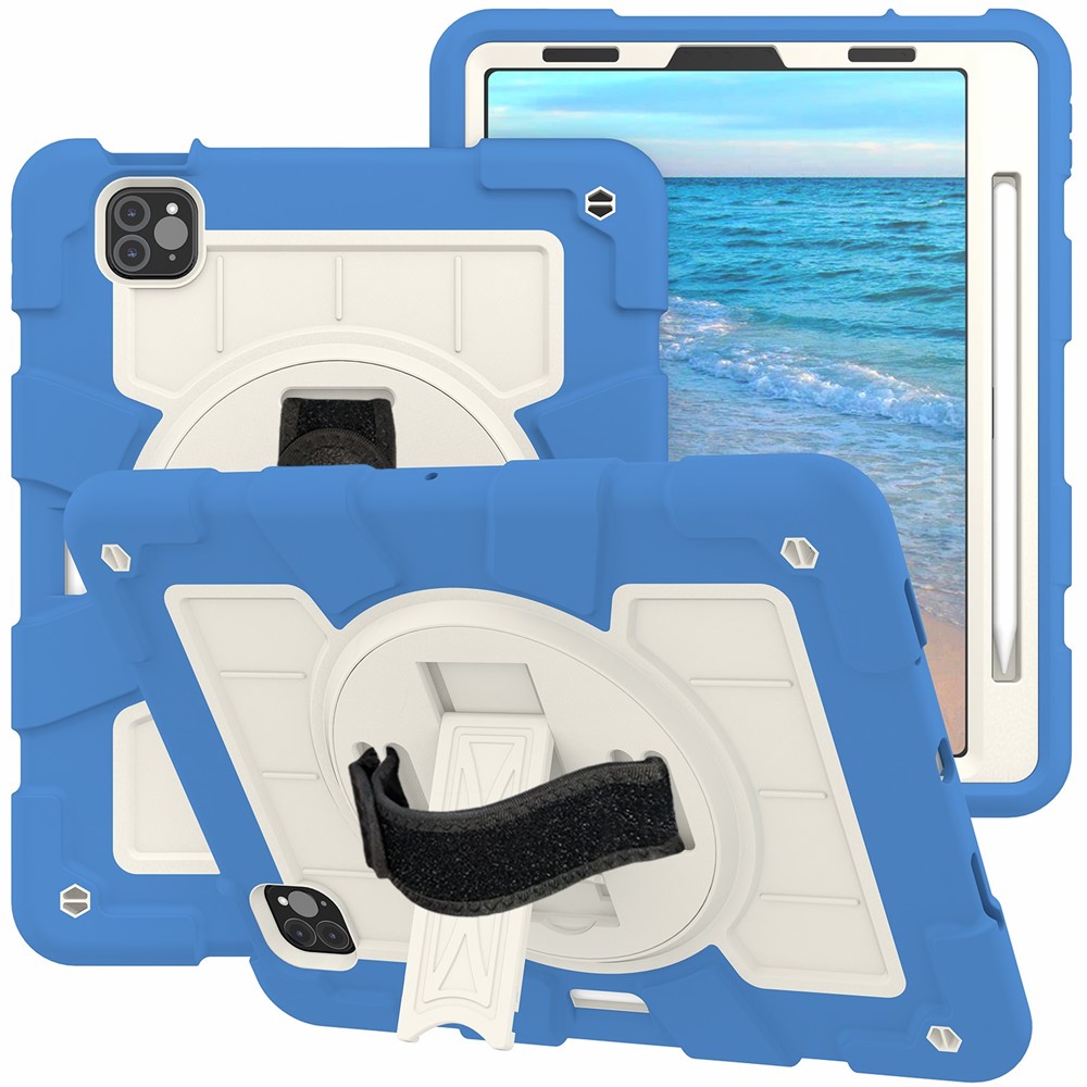 For iPad Pro 11-inch (2018) / (2020) / (2021) / (2022) / Air (2020) / (2022) Tablet Case Anti-Drop Kickstand TPU+PC Cover - Blue