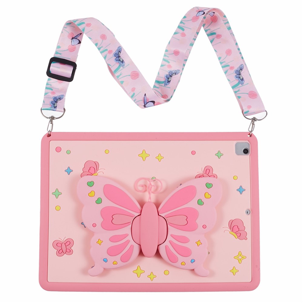 For iPad 9.7-inch (2017) / (2018) / Pro 9.7 inch (2016 / iPad Air (2013) / Air 2 Case Butterfly Kickstand Tablet Silicone Cover