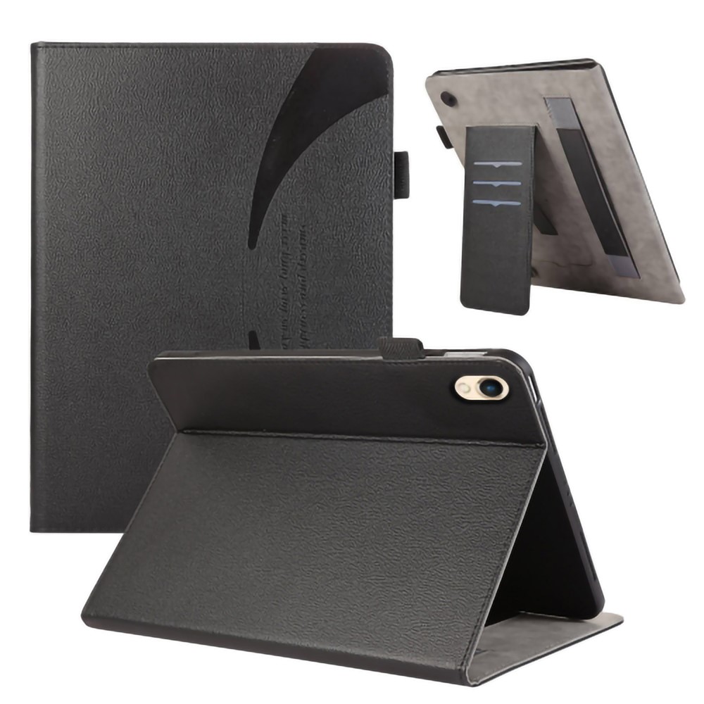 For iPad 10.2 (2021) / (2019) / 2020) Case Card Slot Protective Tablet Case PU Leather Flip Cover - Black
