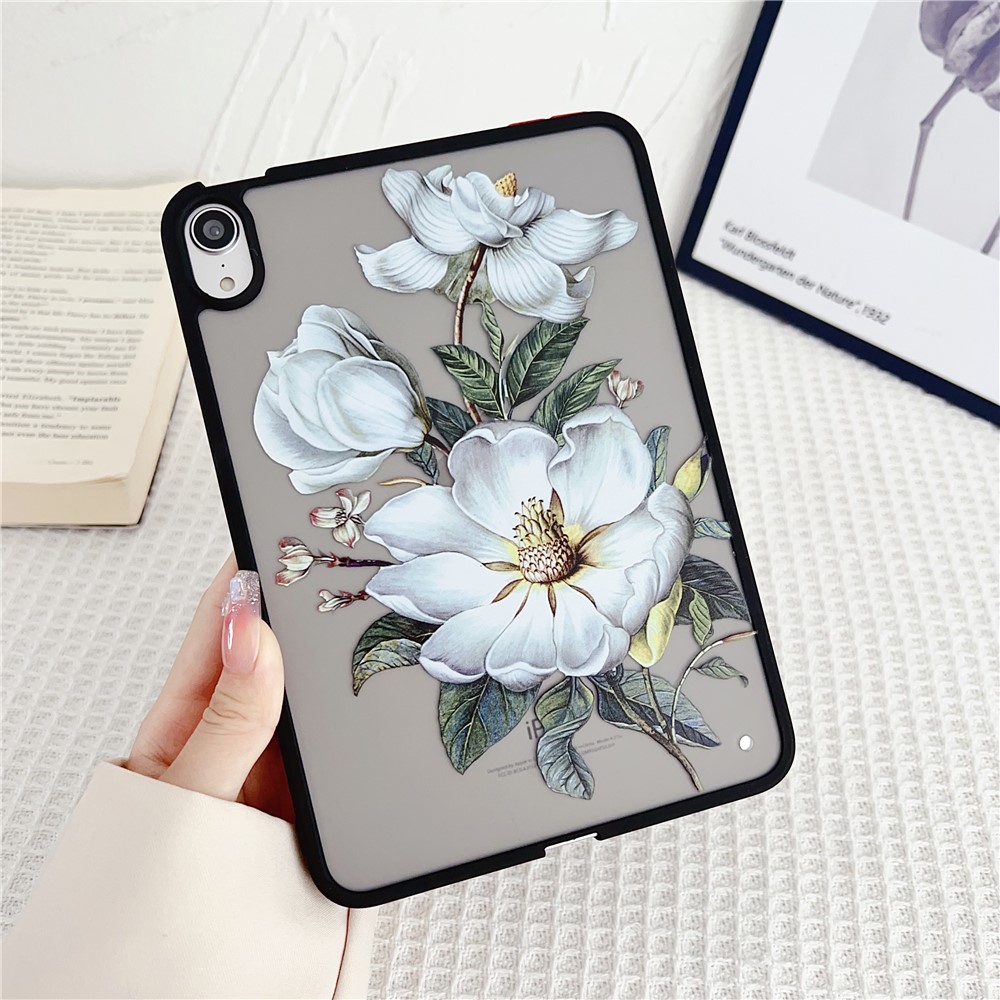 For iPad mini (2024) / mini (2021) Case Skin-Touch Pattern Printing Tablet Cover - Jasmine