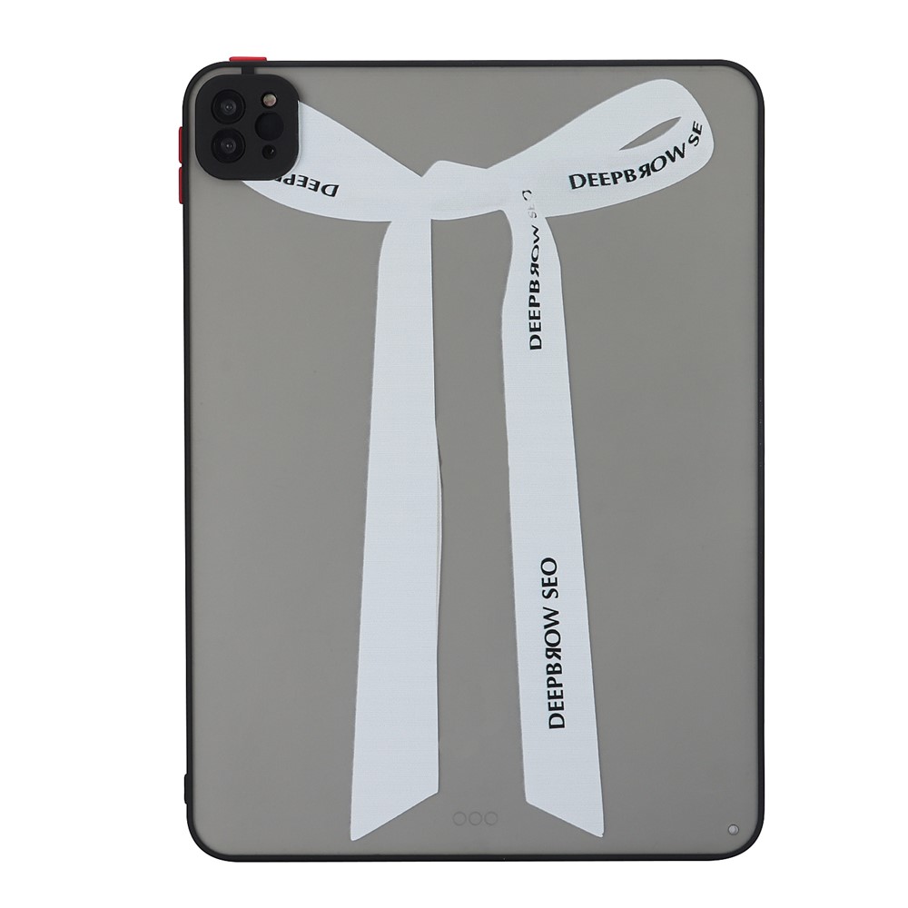 For iPad Pro 11 (2020)(2021)(2022) Case Pattern Printing PC+TPU Tablet Cover - White Bow