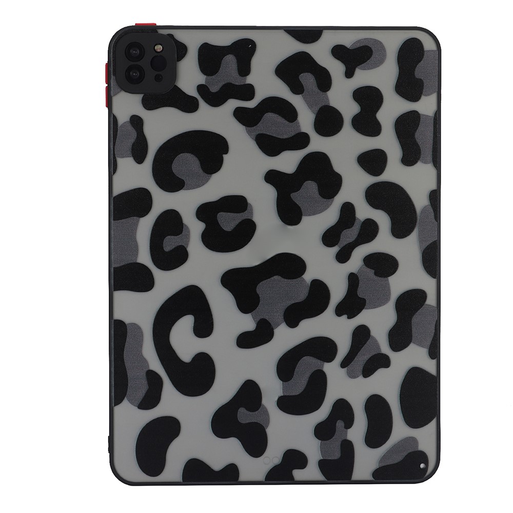 For iPad Pro 11 (2020)(2021)(2022) Case Pattern Printing PC+TPU Tablet Cover - Black Leopard