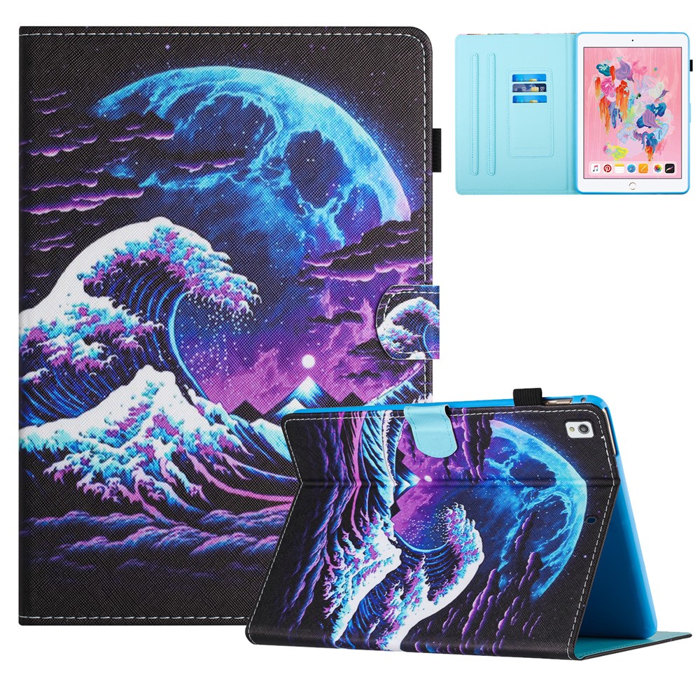 For iPad 10.2 (2019) / (2020) / iPad Air 10.5 inch (2019) / Pro 10.5-inch (2017) Case Leather Tablet Stand Cover - Sea Wave