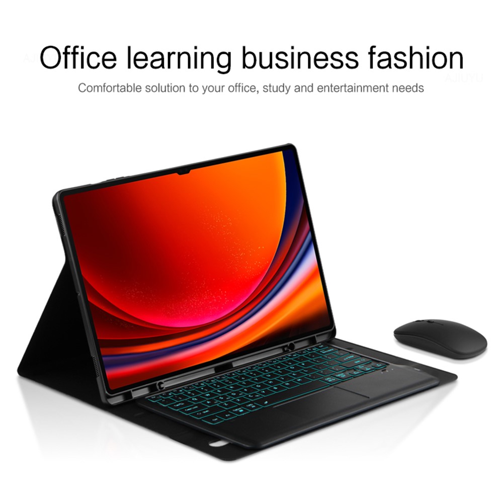 Für Samsung Galaxy Tab S9 Ultra hülle Leder stiftschlitz tablet abdeckung + BT tastatur Mit