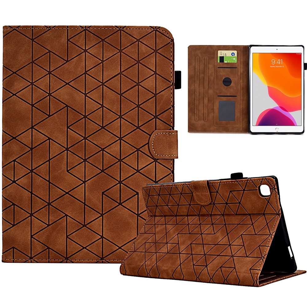 For iPad 10.2 (2019) / (2020) / iPad Air 10.5 inch (2019) / iPad Pro 10.5-inch (2017) Case PU Leather Shockproof Tablet Cover - Brown