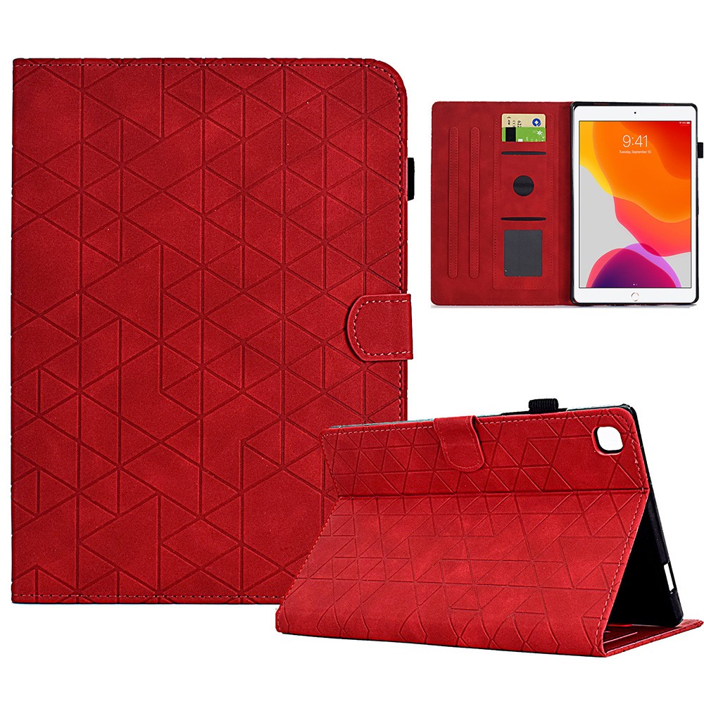 For iPad 10.2 (2019) / (2020) / iPad Air 10.5 inch (2019) / iPad Pro 10.5-inch (2017) Case PU Leather Shockproof Tablet Cover - Red