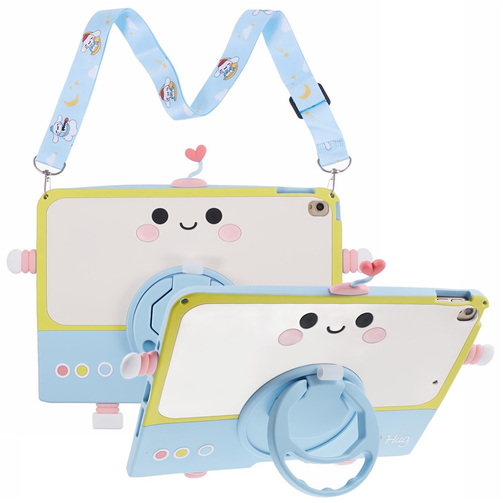 For iPad 10.2 (2021) / (2020) / (2019) / iPad Air 10.5 inch (2019) / Pro 10.5-inch (2017) Silicone Case with Lanyard