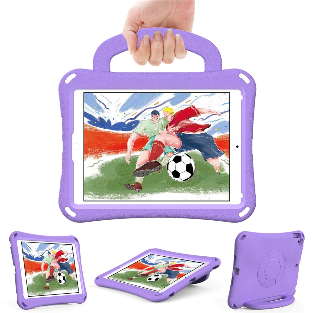 For iPad 10.2 (2021) / (2019) / (2020) / Air 10.5 inch (2019) Case Tablet Hard Cover with Kickstand - Light Purple