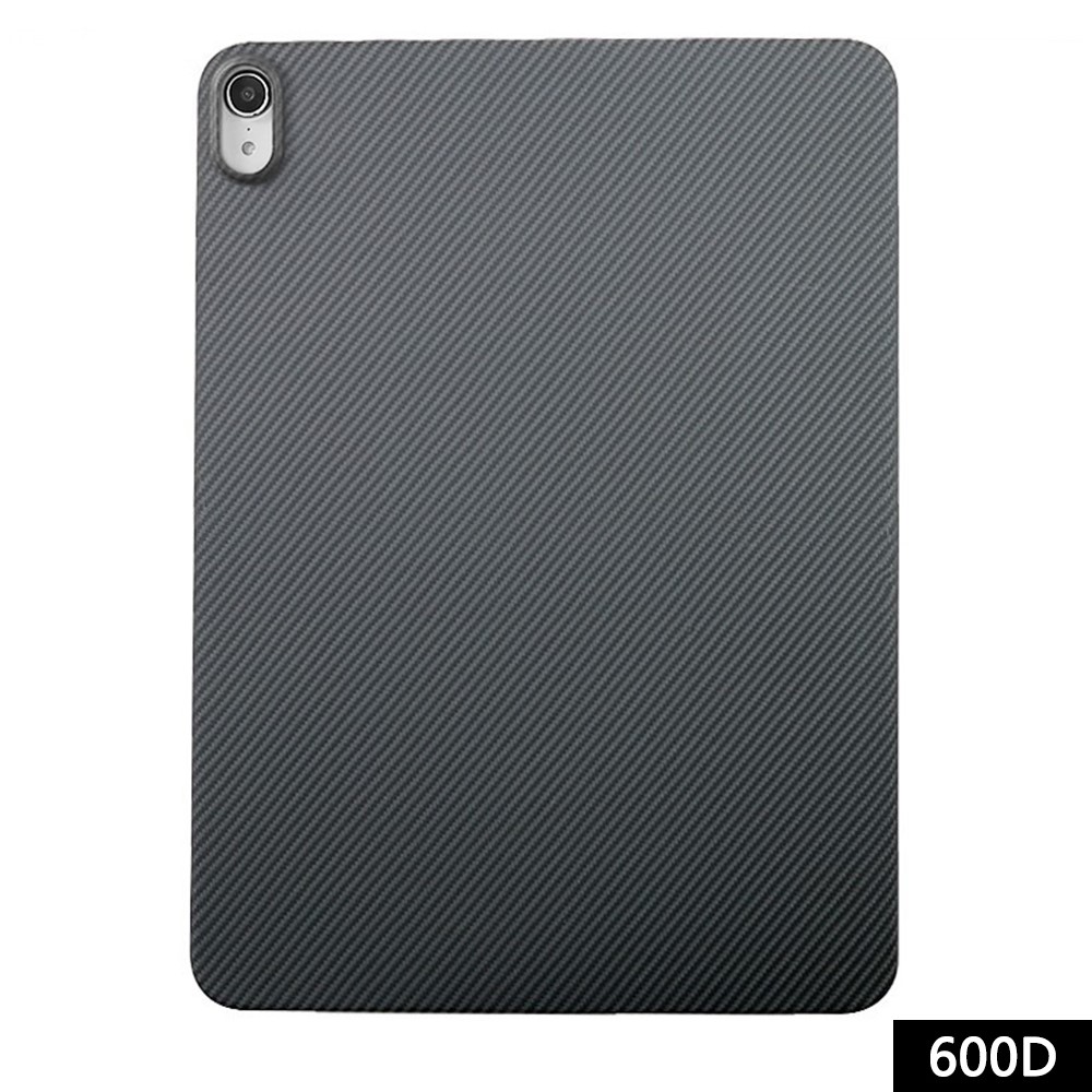 For iPad Air (2020) / (2022) Shockproof Case 600D Fine Texture Aramid Fiber Black Tablet Cover