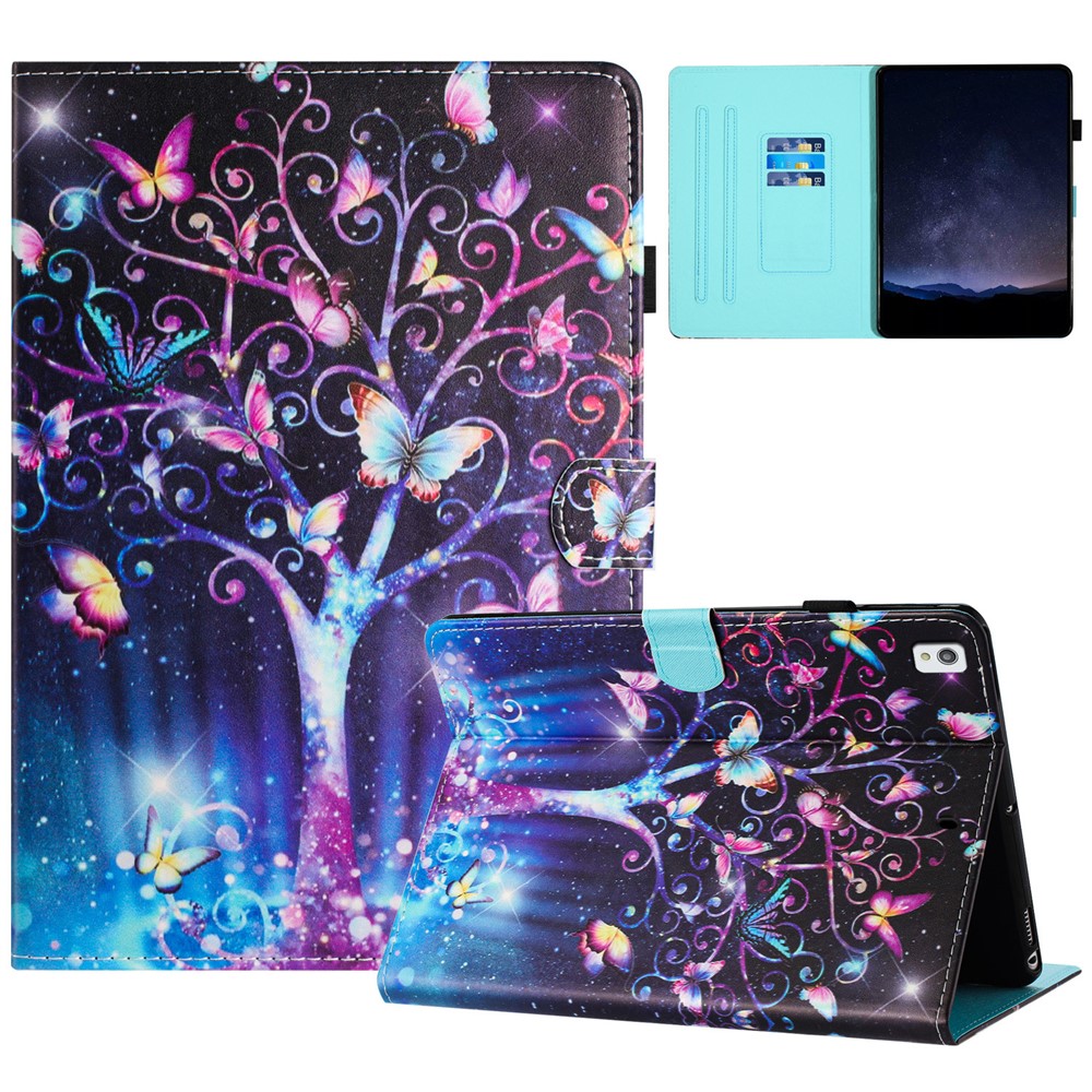 For iPad 10.2 (2021) / (2019) / (2020 / Pro 10.5-inch (2017) / Air 10.5 inch (2019) Tablet Case PU Leather Stand Cover - Meteor Butterfly
