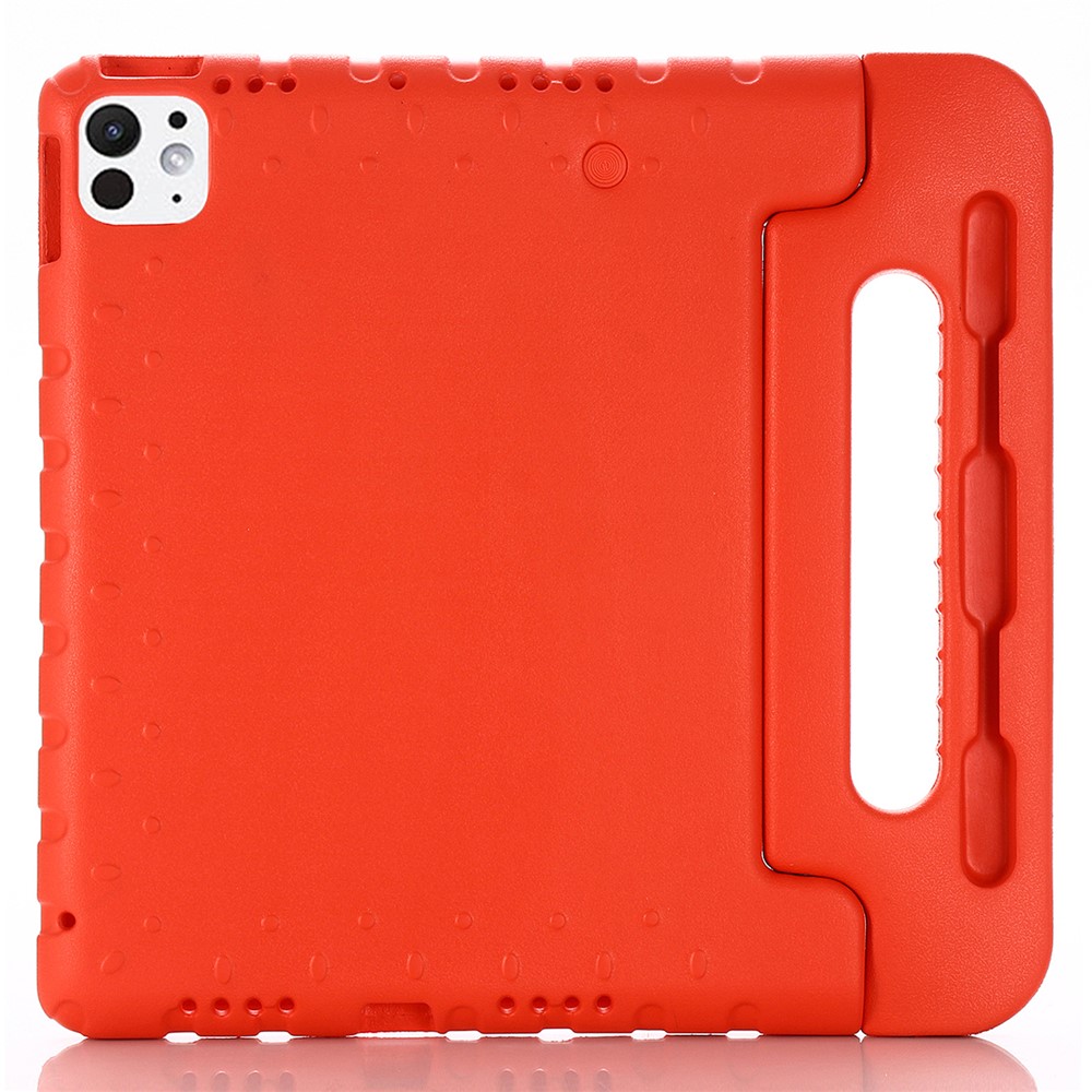 For iPad Pro 11 (2025) / 11 (2024) Tablet Case Hand Grip Kickstand EVA Protective Cover - Red