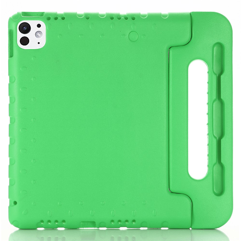 For iPad Pro 11 (2025) / 11 (2024) Tablet Case Hand Grip Kickstand EVA Protective Cover - Green