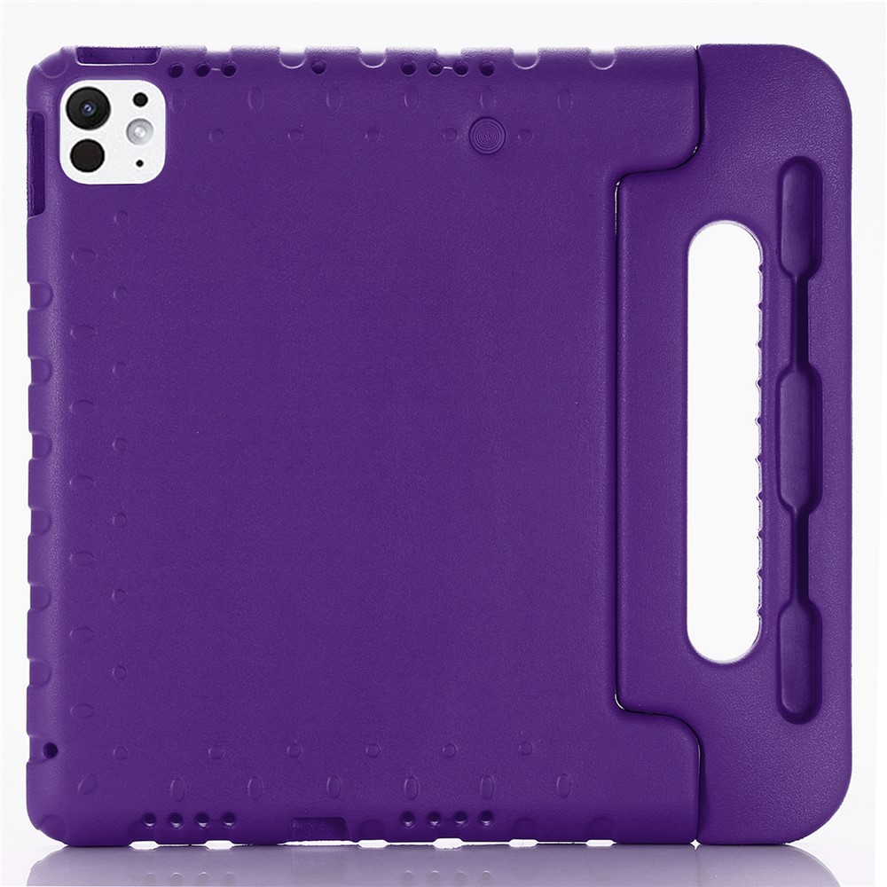 For iPad Pro 11 (2025) / 11 (2024) Tablet Case Hand Grip Kickstand EVA Protective Cover - Purple