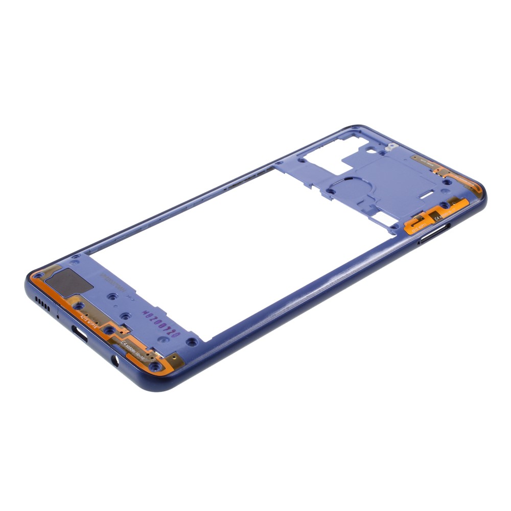 Pièce de Réparation du Cadre de Plaque Centrale OEM Pour Samsung Galaxy A21s A217 - Bleu