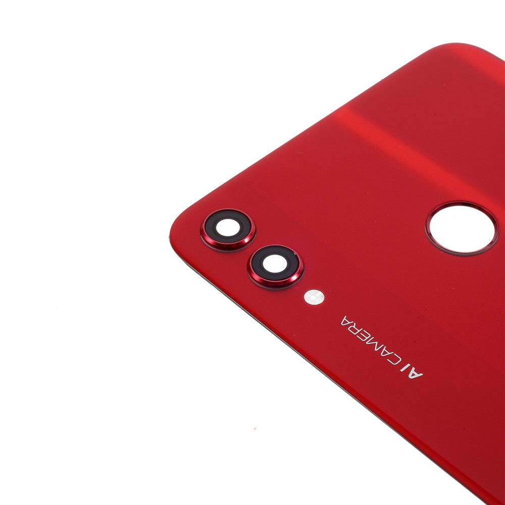 OEM Battery Cover with Adhesive Sticker + Camera Lens Ring Cover for Huawei Honor 8X - Red-3