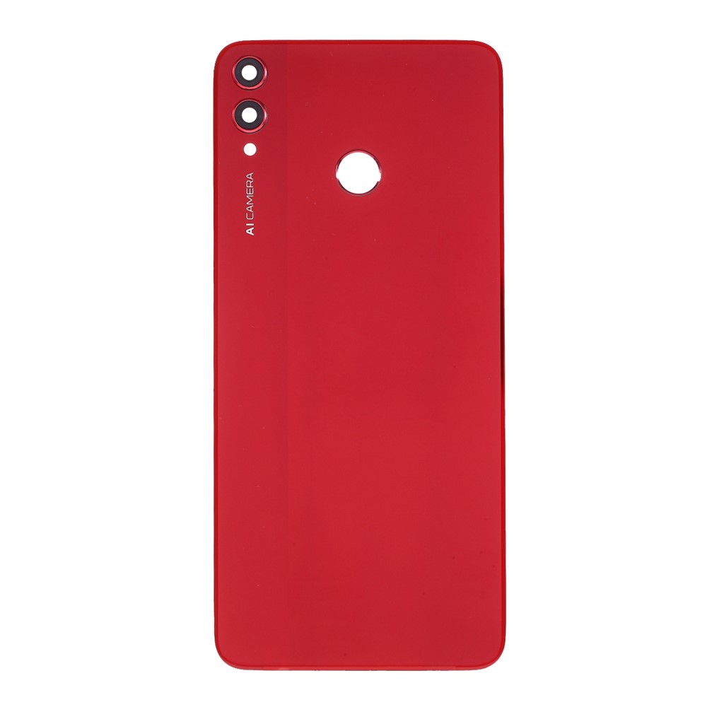 OEM Battery Cover with Adhesive Sticker + Camera Lens Ring Cover for Huawei Honor 8X - Red-6