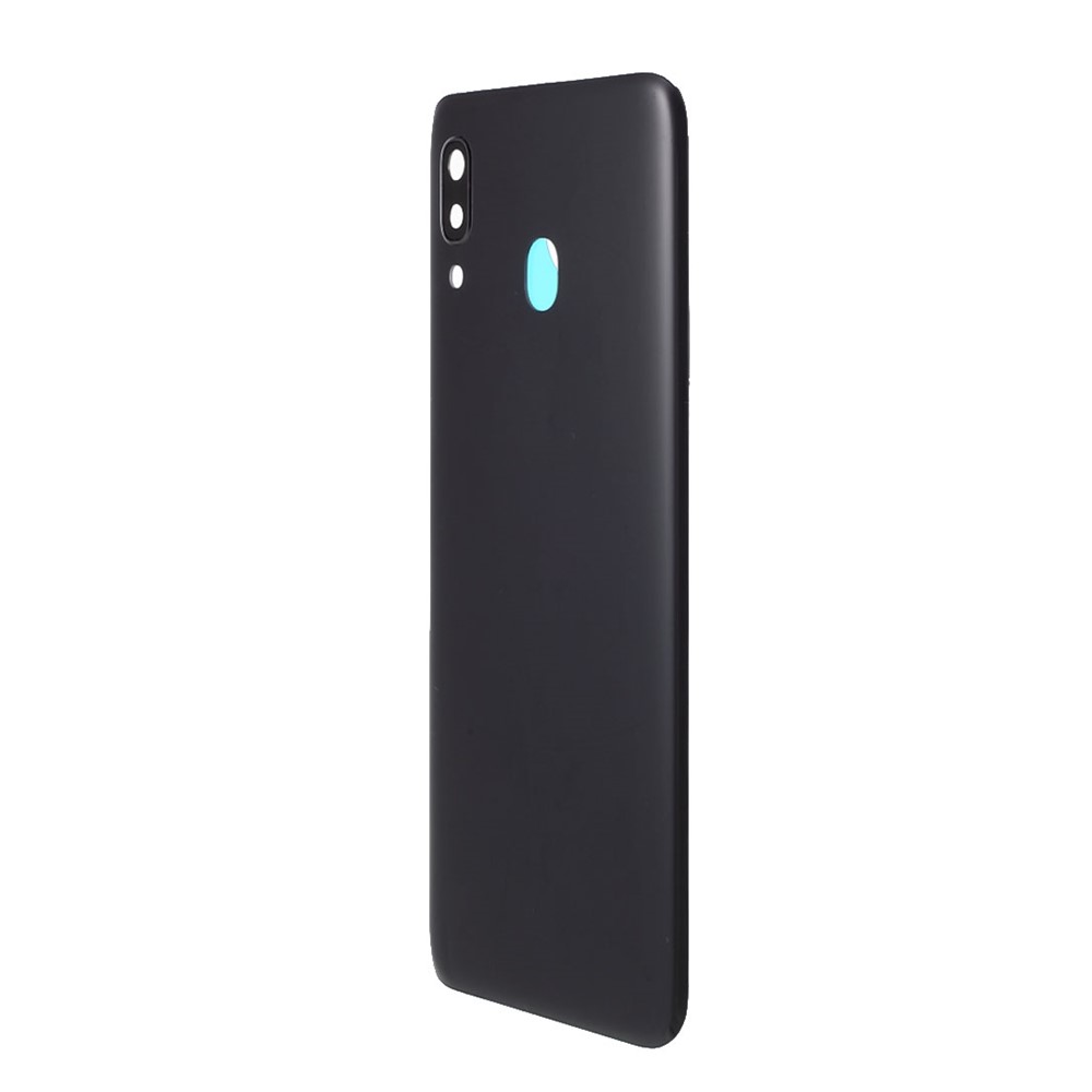 Battery Housing Back Cover with Camera Ring Lens Cover Replacement (without Logo) for Samsung Galaxy A30 - Black-2