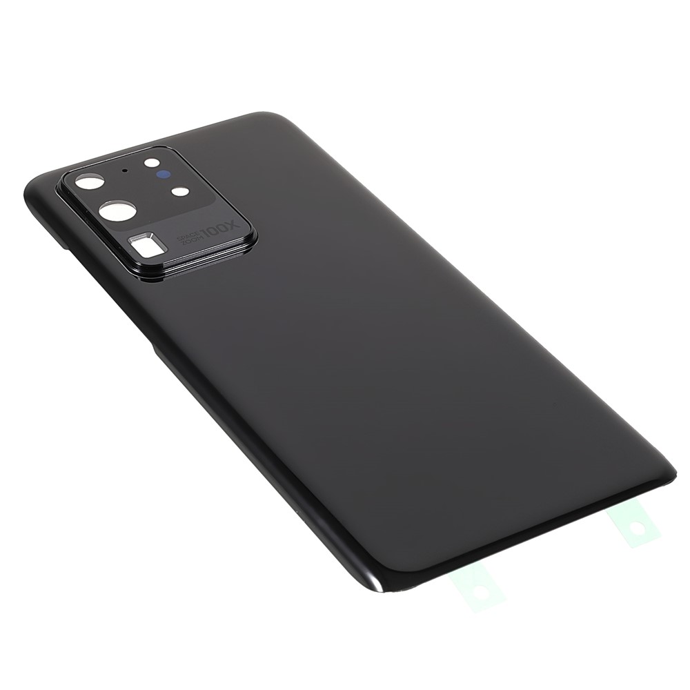 Housing Battery Door Back Cover Replacement Parts with Camera Ring Cover (without Logo) for Samsung Galaxy S20 Ultra 5G - Black-4