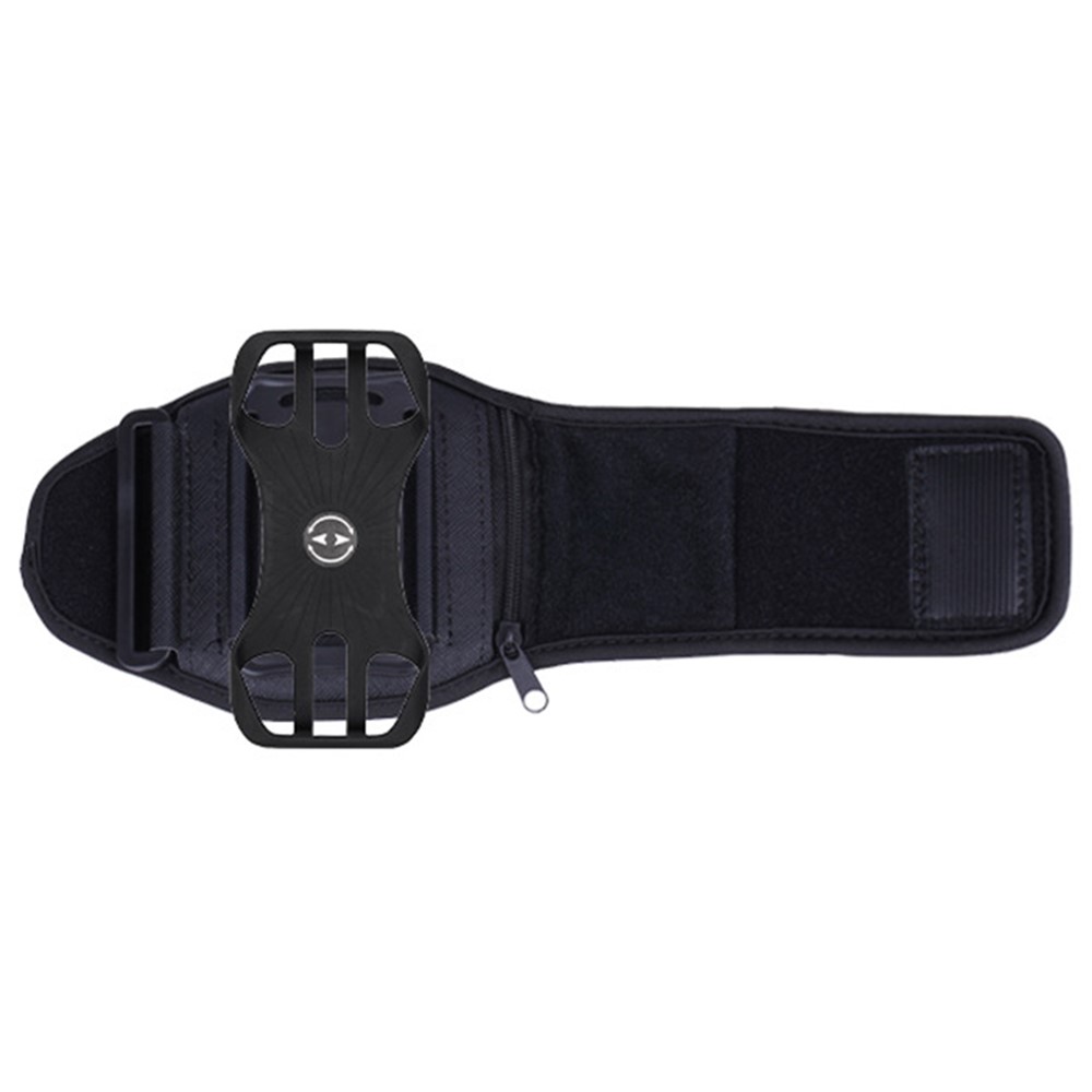 4.5"-7" Phones Armband Detachable Rotary Phone Holder Adjustable Wrist Bag for Outdoor Sports - Four Clamps/Black-2