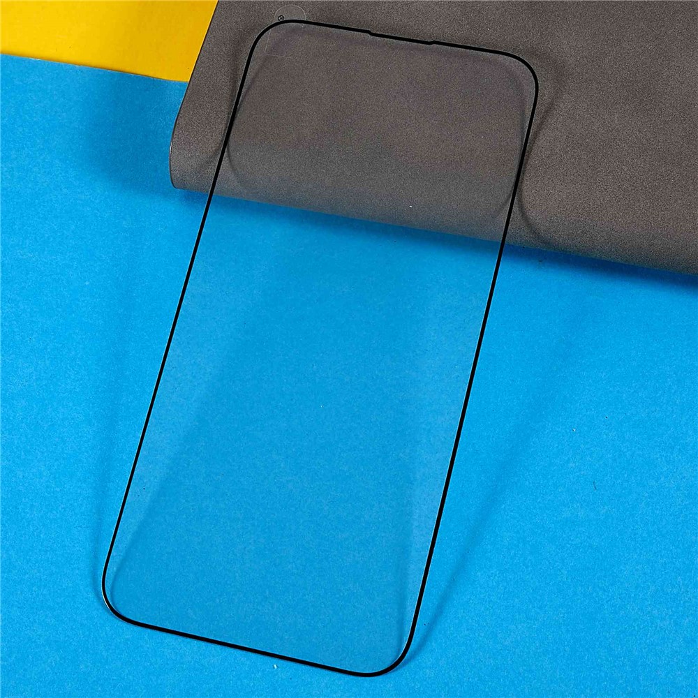 For iPhone 14 Pro Max 6.7 inch Secondary Strengthening Full Glue Full Covering Silk Printing High Aluminum-silicon Glass Phone Screen Protector-2