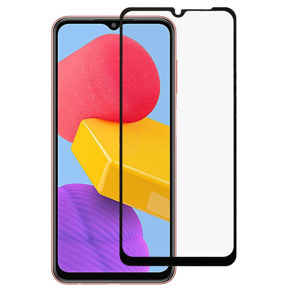 For Samsung Galaxy M13 4G Anti-fingerprint Full Covering Anti-scratch Full Glue Silk Printing Tempered Glass Phone Screen Film-1