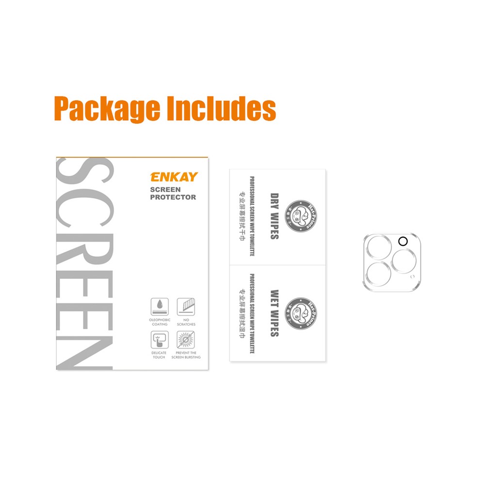 ENKAY HAT-PRINCE For iPhone 14 Pro 6.1 inch/14 Pro Max 6.7 inch Camera Lens Protector Full Coverage Tempered Glass Lens Film-6