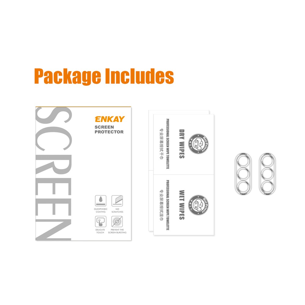 ENKAY HAT-PRINCE 2Pcs/Set for Samsung Galaxy A13 5G Camera Lens Protector Tempered Glass HD Clear Full Cover Film-6