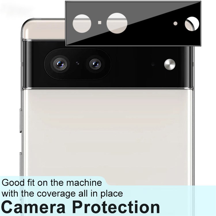 IMAK para Google Pixel 7 5G Protetor de lente de câmera HD claro Anti-riscos Filme de lente de vidro temperado (Versão preta)