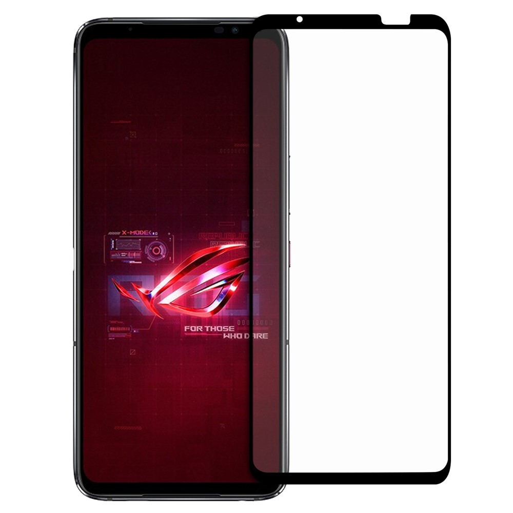 AGC Tempered Glass Film for Asus ROG Phone 6 5G, Full Glue Full Cover Shatter-proof Black Edge Screen Protector-1